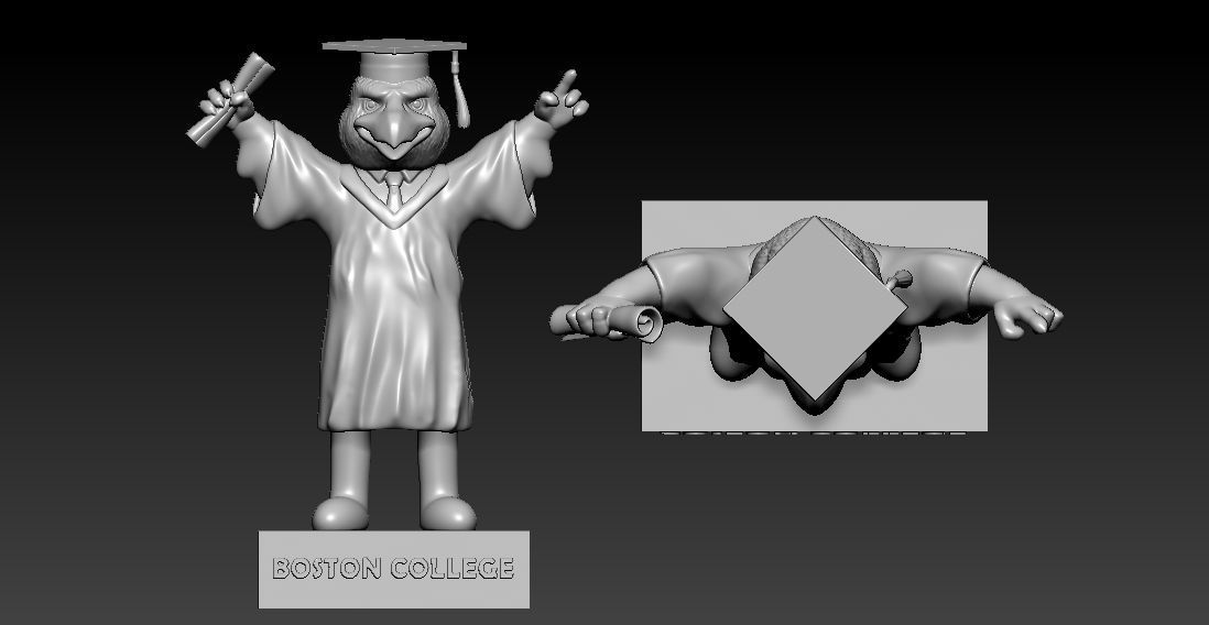 GRADUATION MASCOT BOSTON COLLEGE STATUE - 3D PRINT 3D print model_2