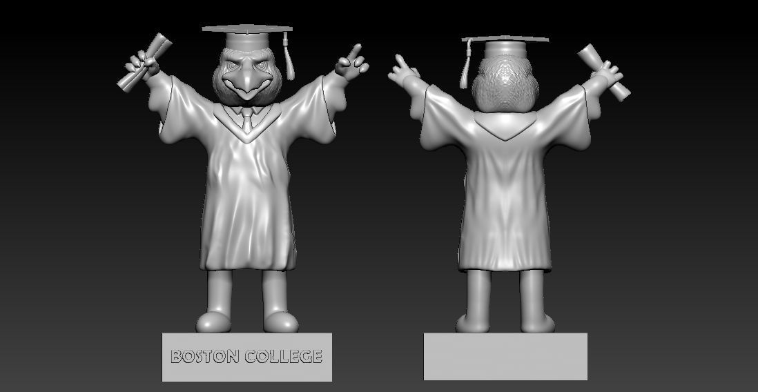 GRADUATION MASCOT BOSTON COLLEGE STATUE - 3D PRINT 3D print model_3