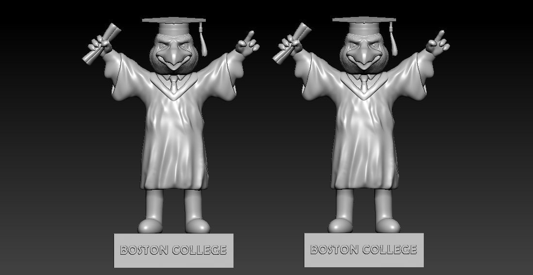 GRADUATION MASCOT BOSTON COLLEGE STATUE - 3D PRINT 3D print model_1