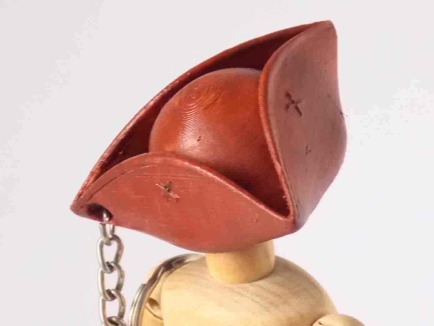 Tricorn Hat Key Chain 3D print model_2