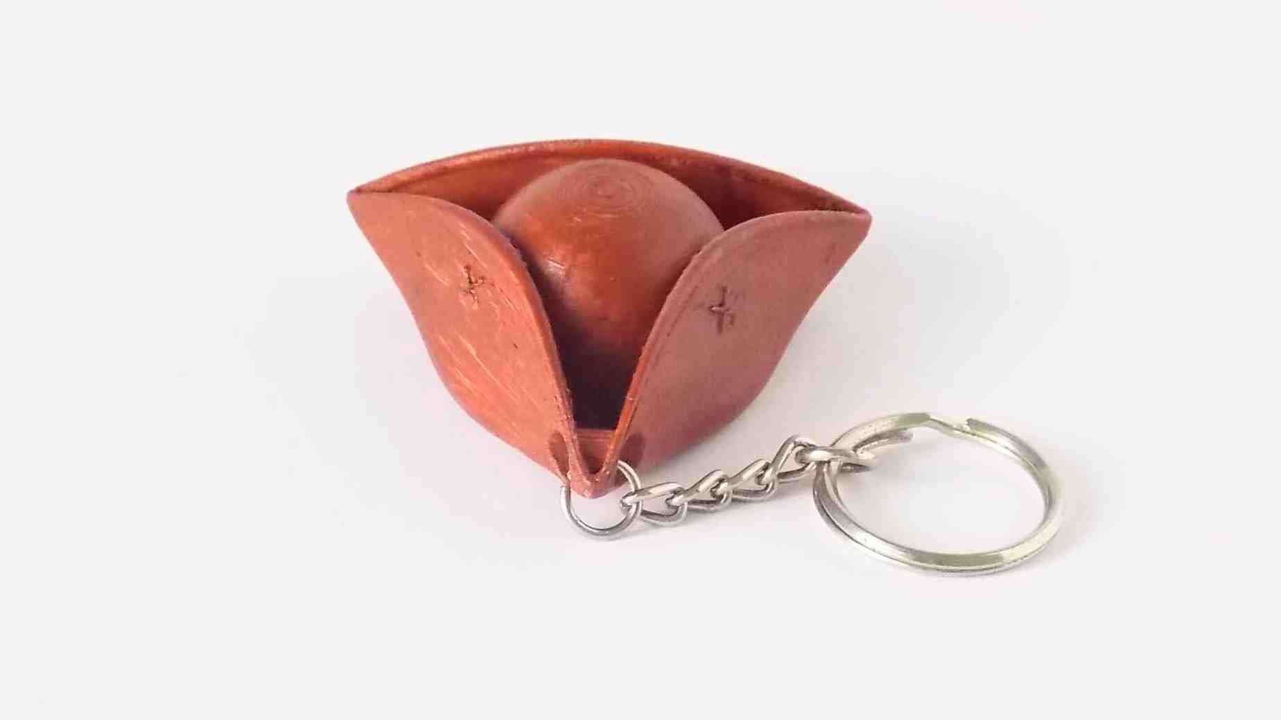 Tricorn Hat Key Chain 3D print model_1