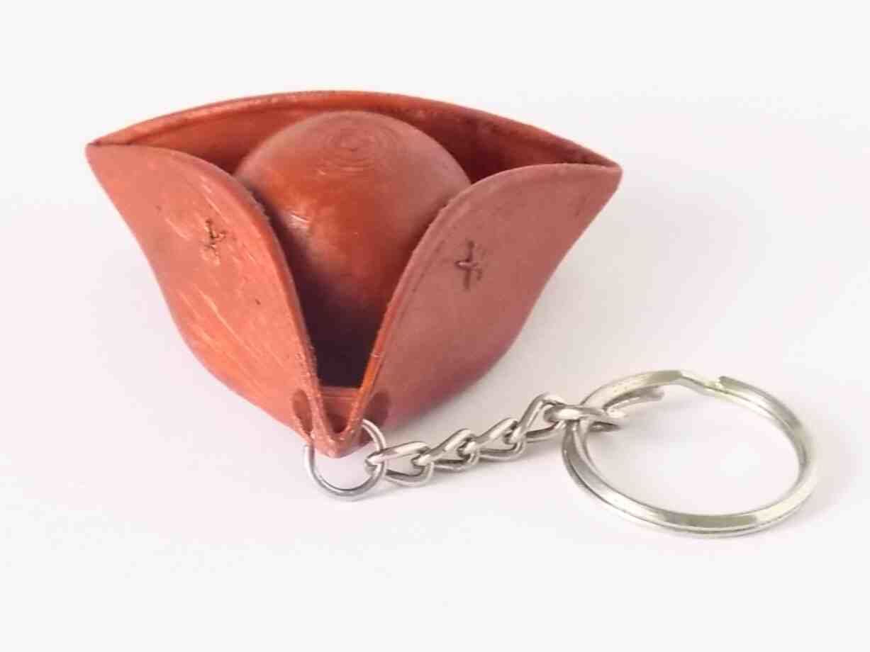 Tricorn Hat Key Chain 3D print model_8