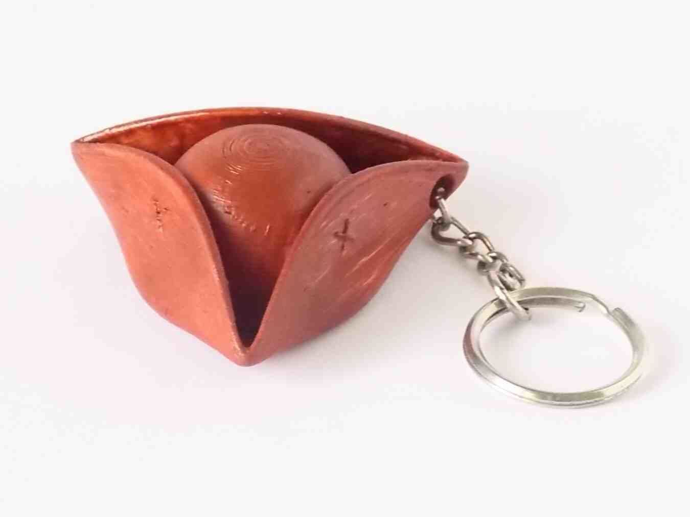 Tricorn Hat Key Chain 3D print model_6