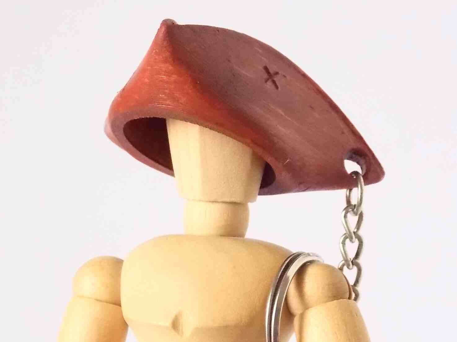Tricorn Hat Key Chain 3D print model_4