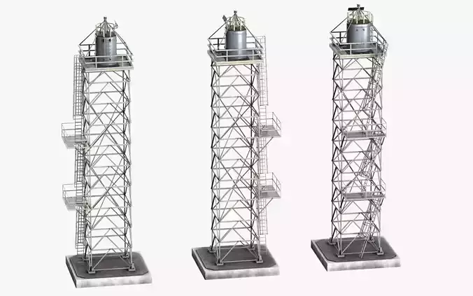 Steel Tower Metal Water Tower lighthouse landmark LODs