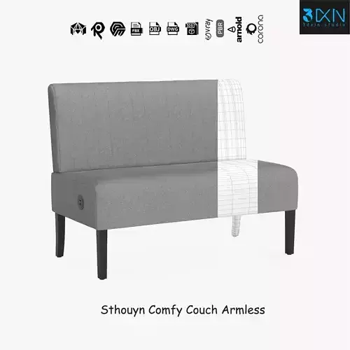 Sthouyn Comfy Couch Armless 3D model