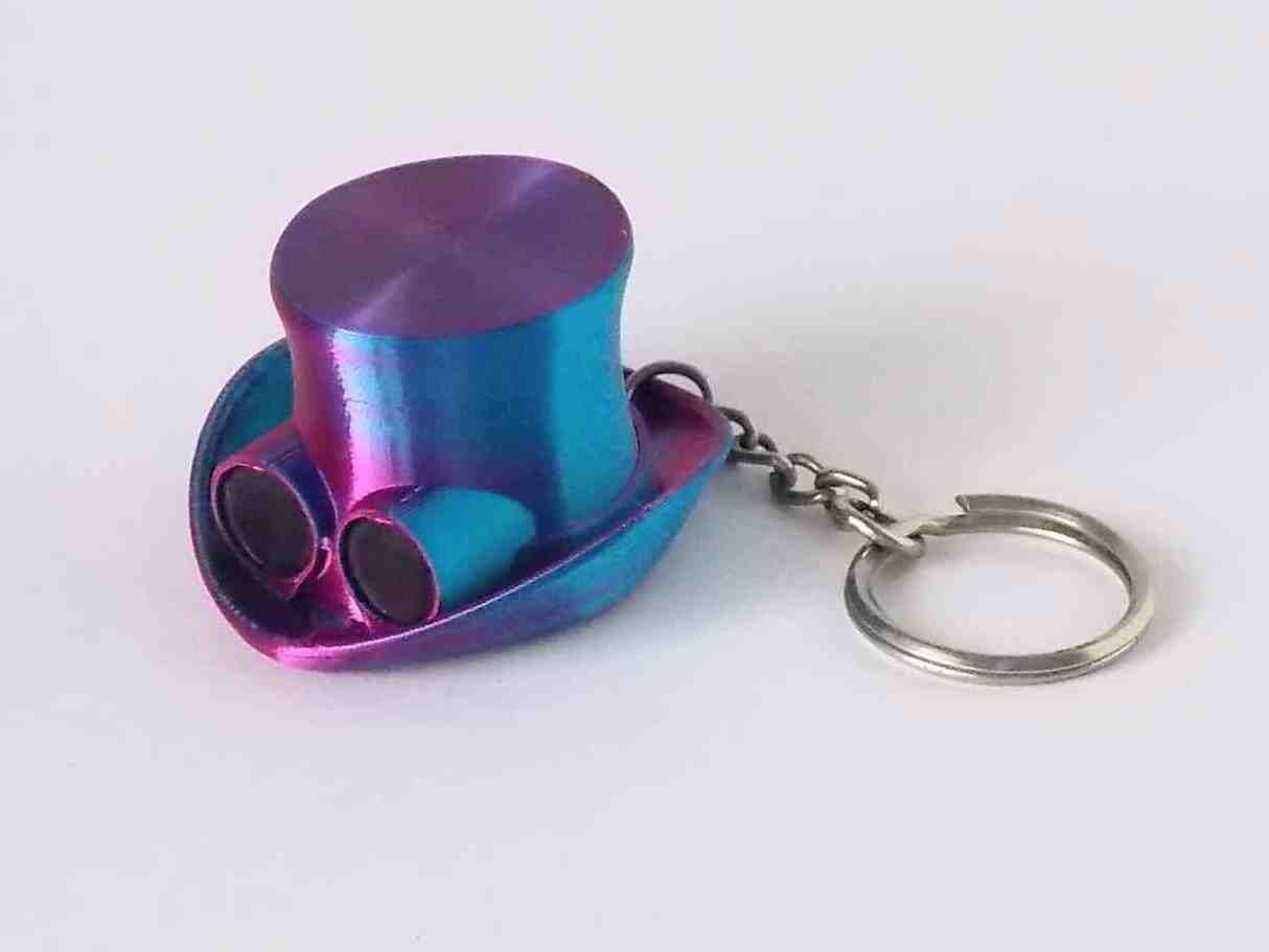 Steam Punk Hat Key Chain 3D print model_9