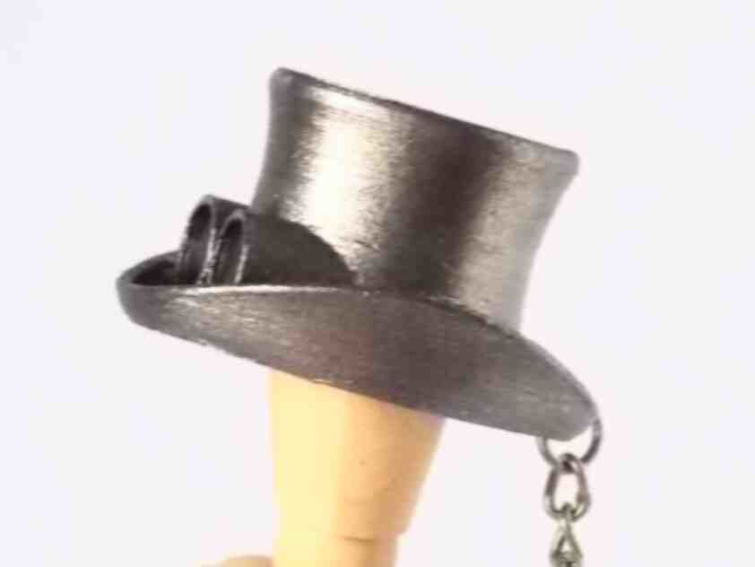 Steam Punk Hat Key Chain 3D print model_15