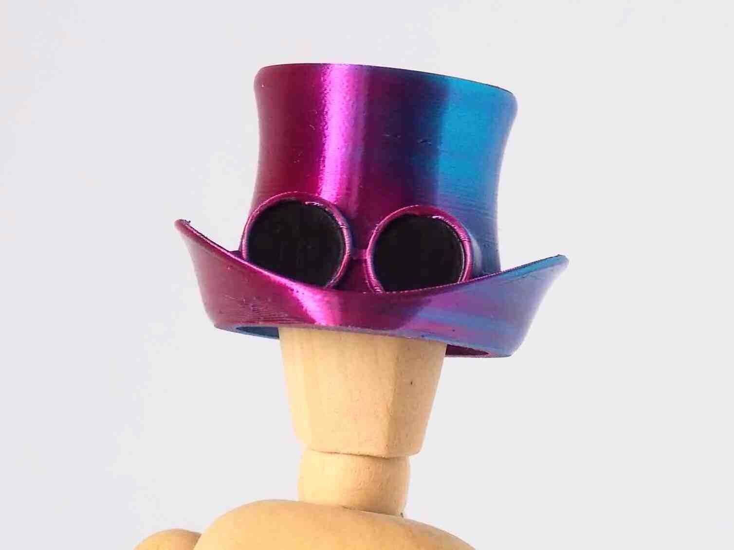 Steam Punk Hat Key Chain 3D print model_3