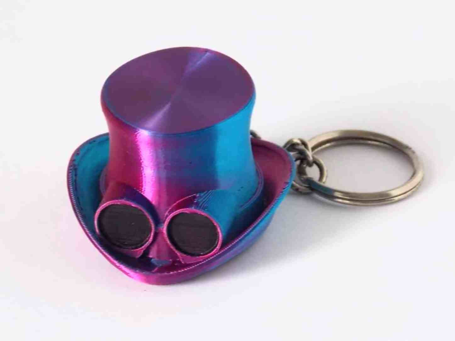 Steam Punk Hat Key Chain 3D print model_1