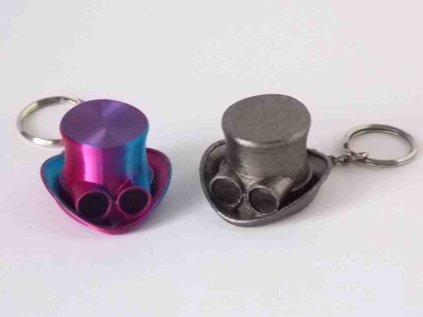 Steam Punk Hat Key Chain 3D print model_12