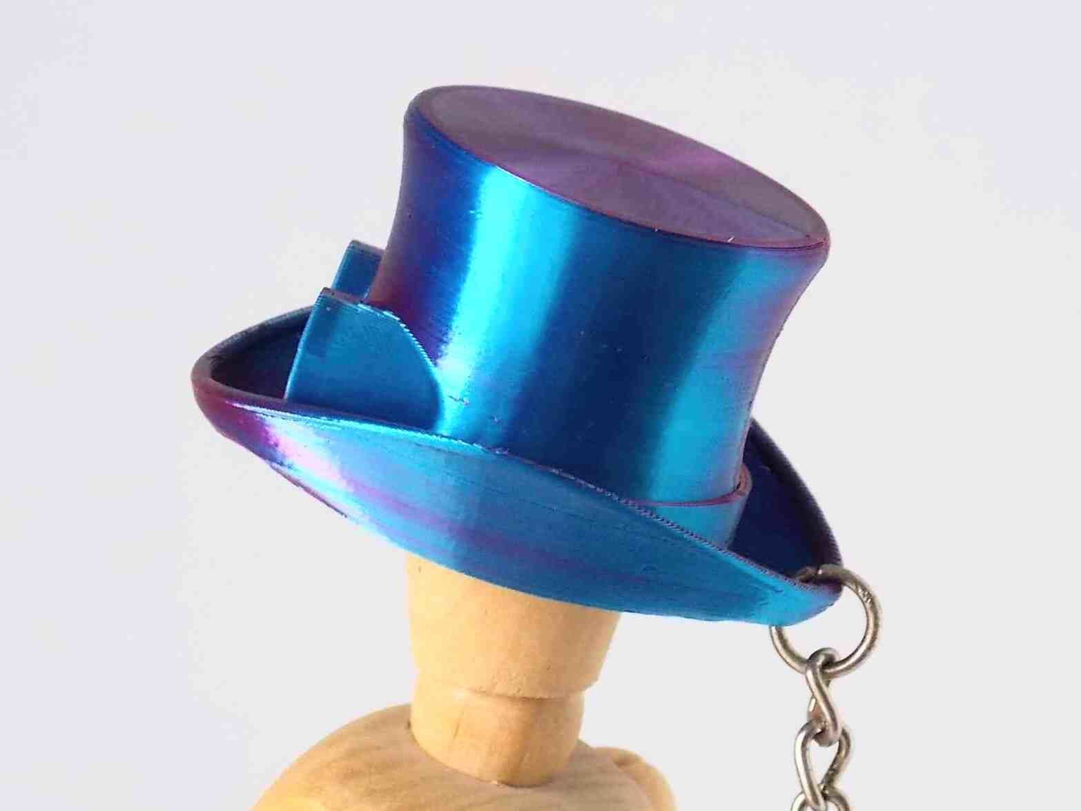 Steam Punk Hat Key Chain 3D print model_5