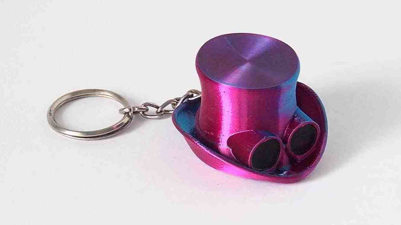 Steam Punk Hat Key Chain 3D print model_2