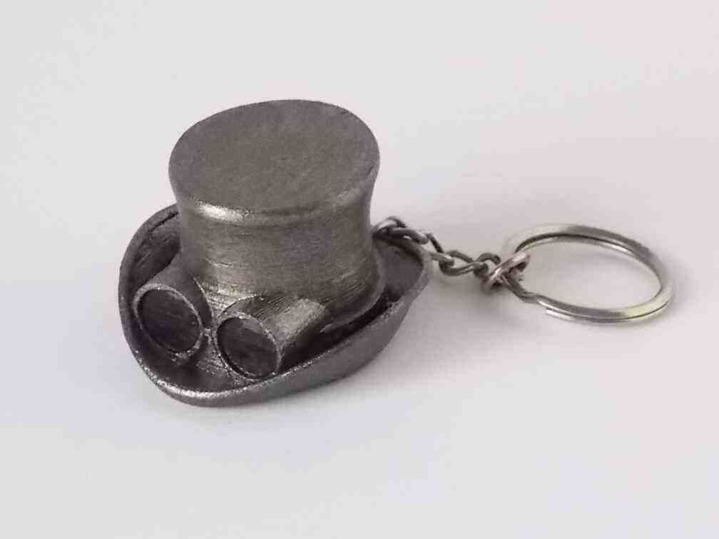 Steam Punk Hat Key Chain 3D print model_10