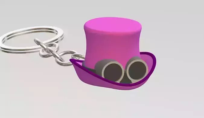 Steam Punk Hat Key Chain 3D print model