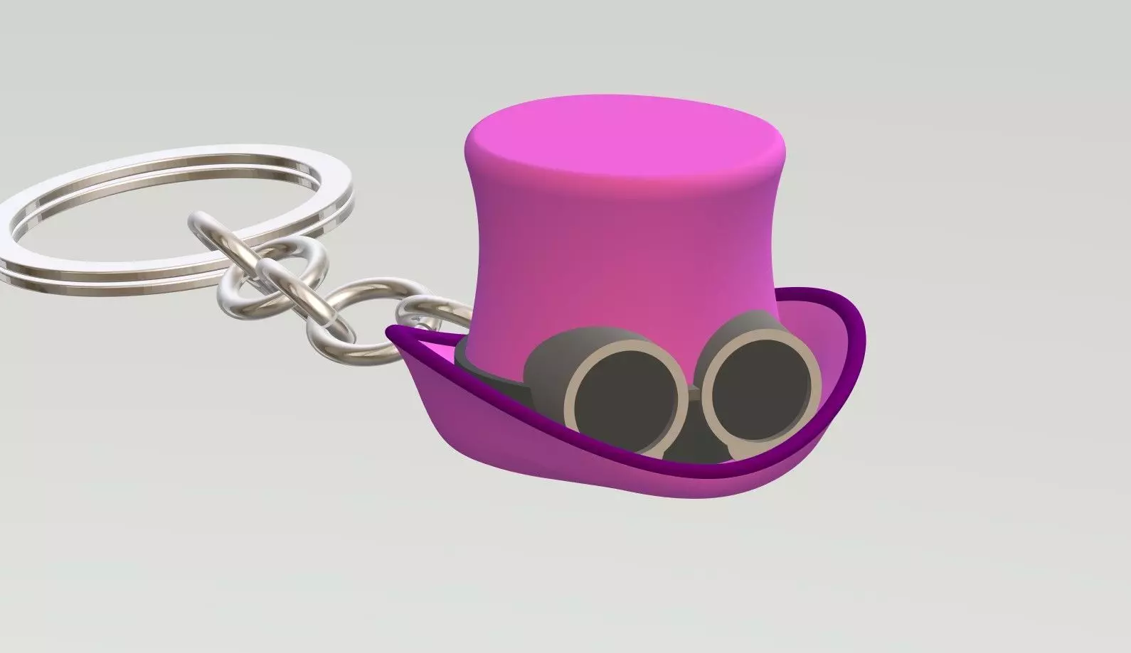 Steam Punk Hat Key Chain 3D print model_0