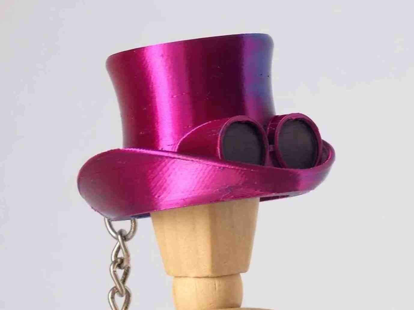 Steam Punk Hat Key Chain 3D print model_4