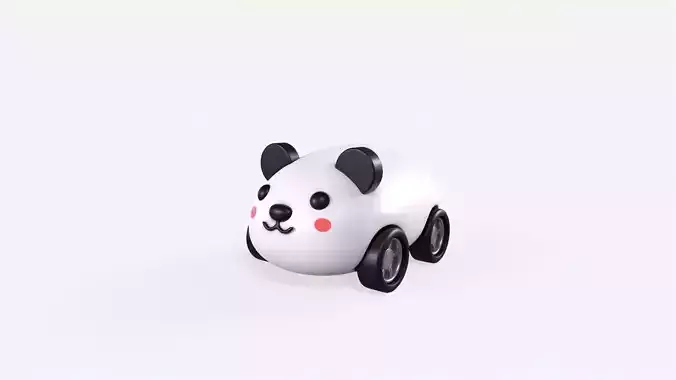 Cartoon Panda Car Cute