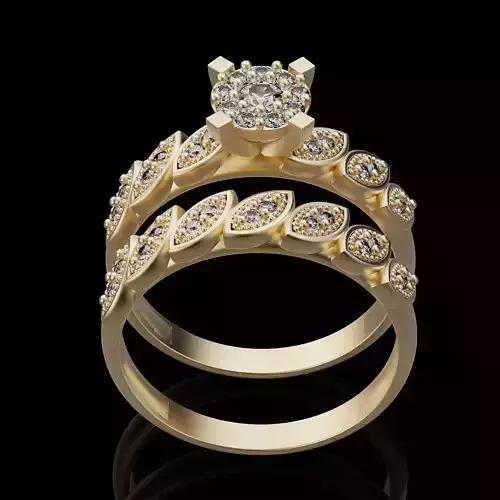 Lux ring silver gold sterling printable jewelry 3D model