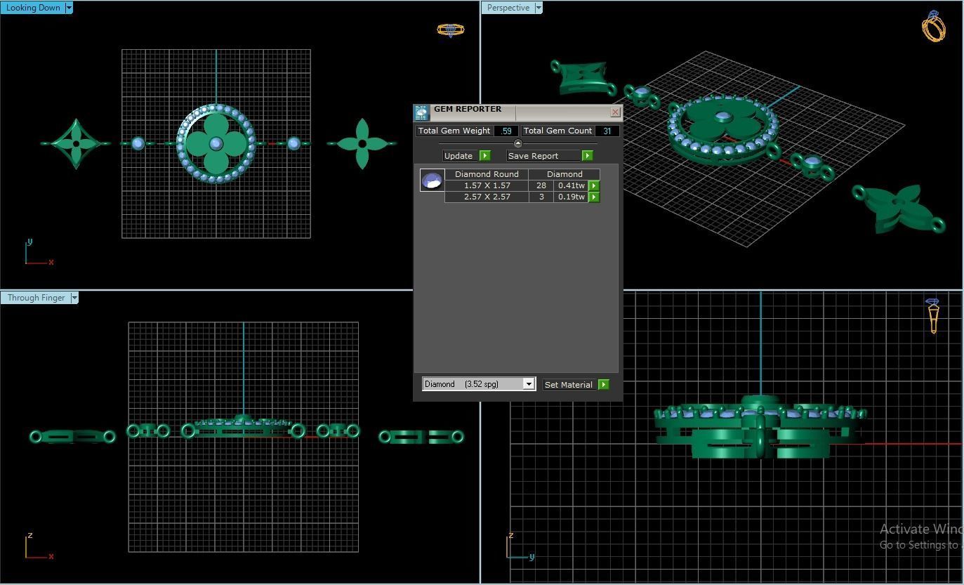 LV bracelet 3D print model_1