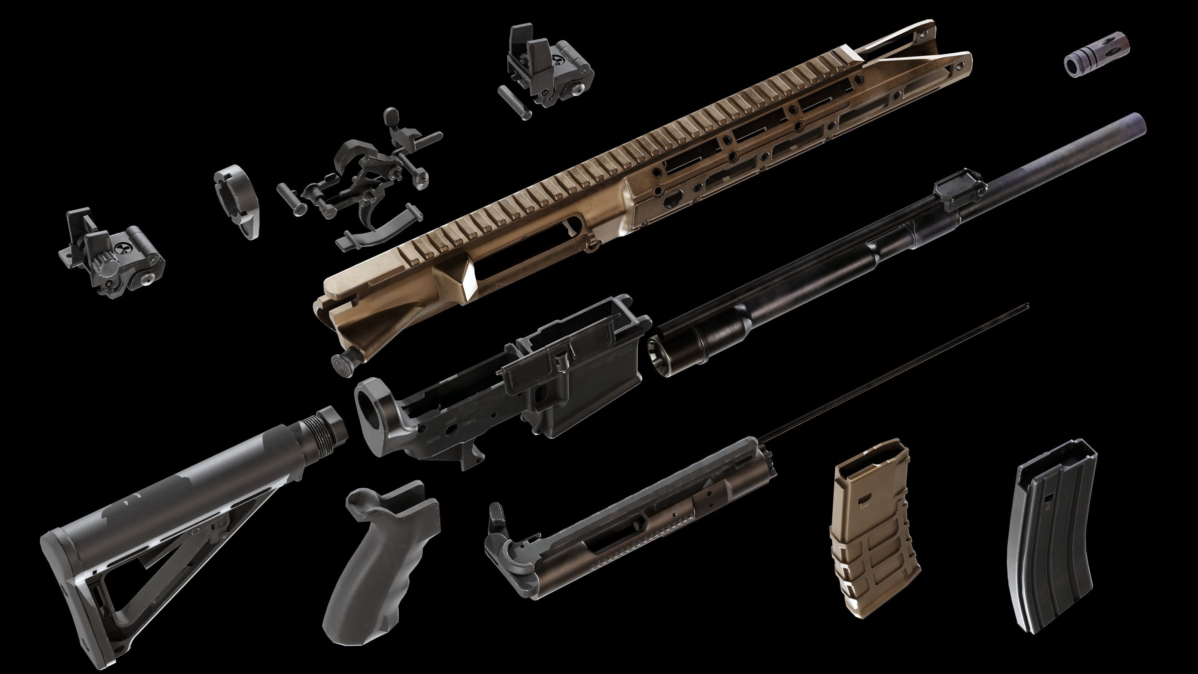 VR Ready Remington R5 RGP Low Poly Low-poly 3D model_2