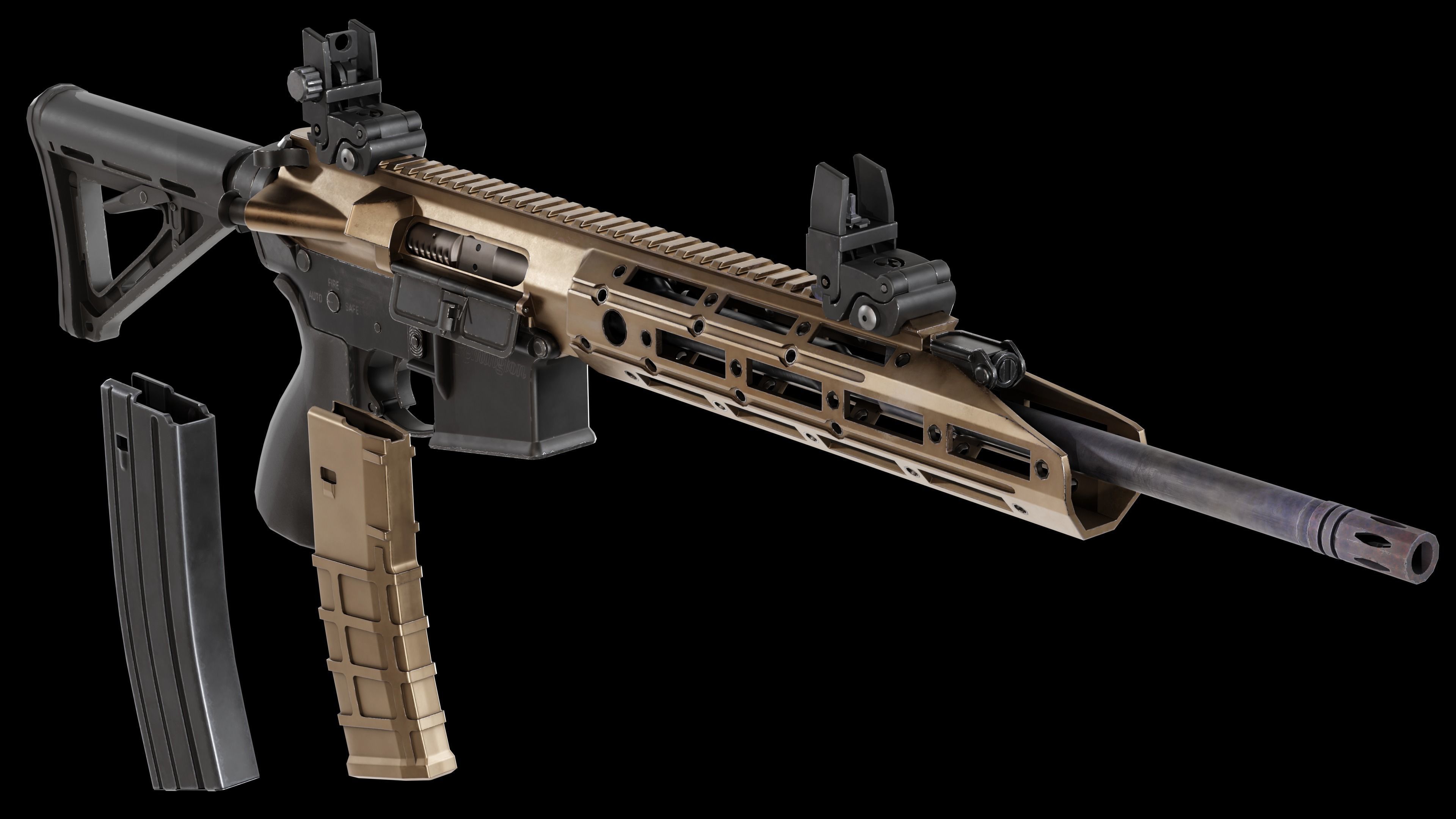 VR Ready Remington R5 RGP Low Poly Low-poly 3D model_1