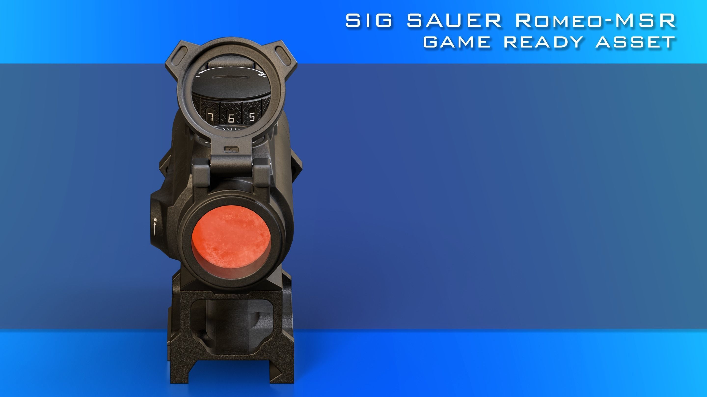 SIG Sauer ROMEO-MSR Sight Low-poly 3D model_5