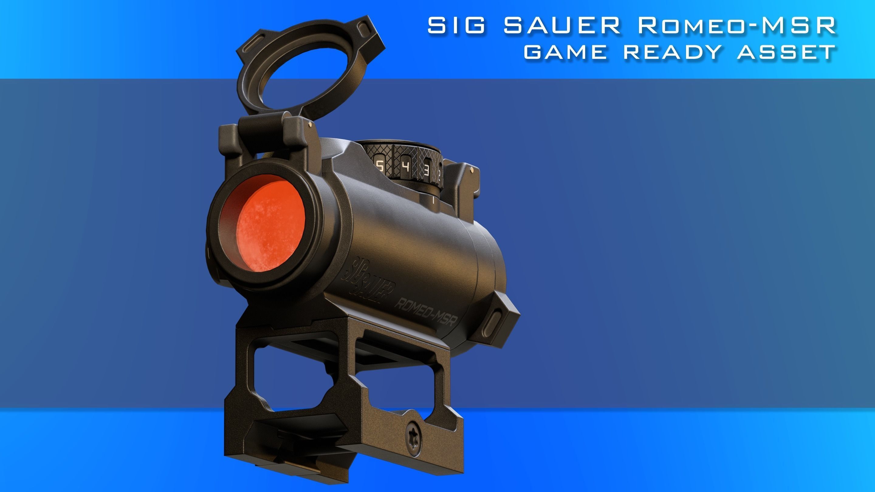 SIG Sauer ROMEO-MSR Sight Low-poly 3D model_6