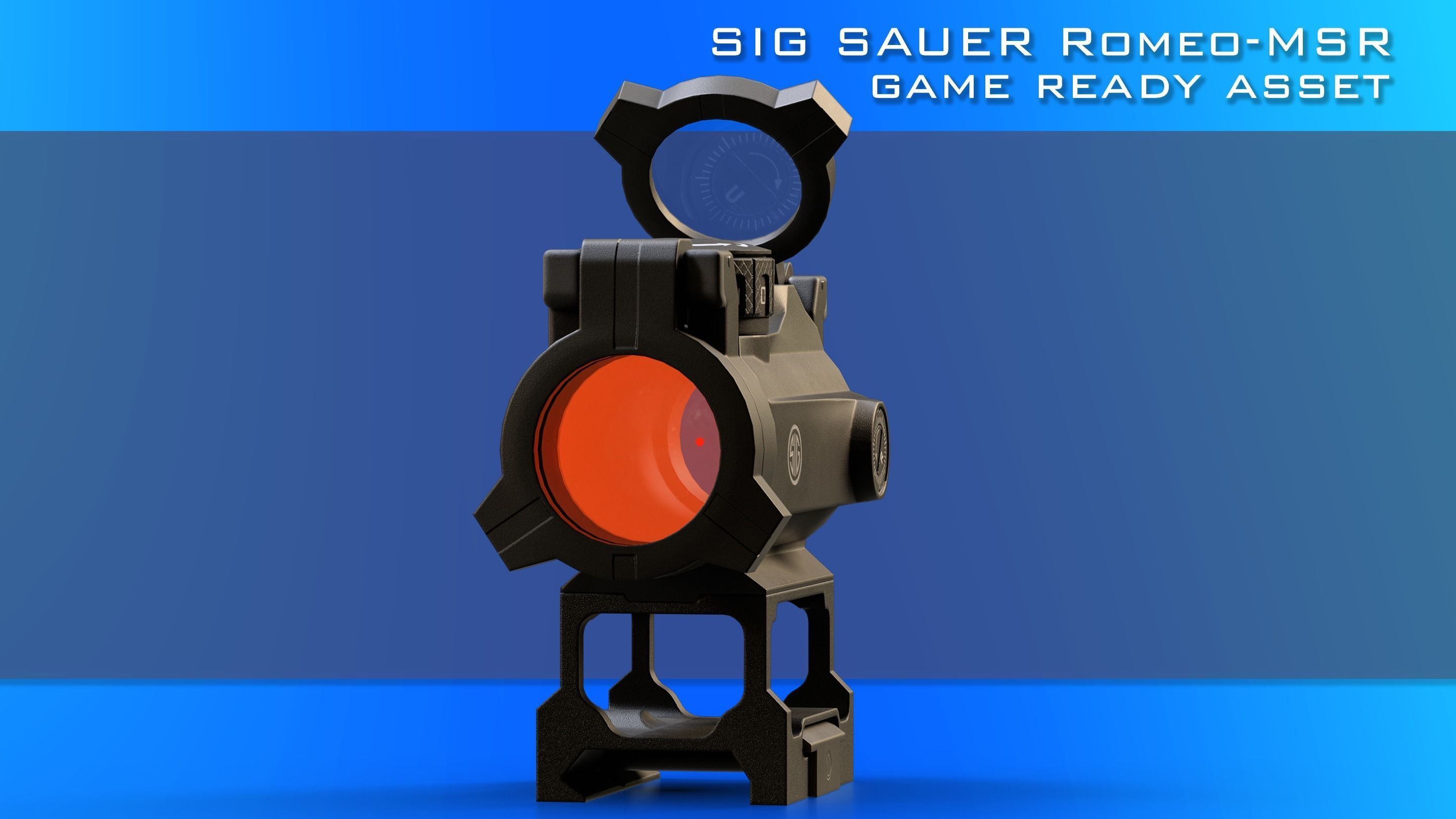 SIG Sauer ROMEO-MSR Sight Low-poly 3D model_7