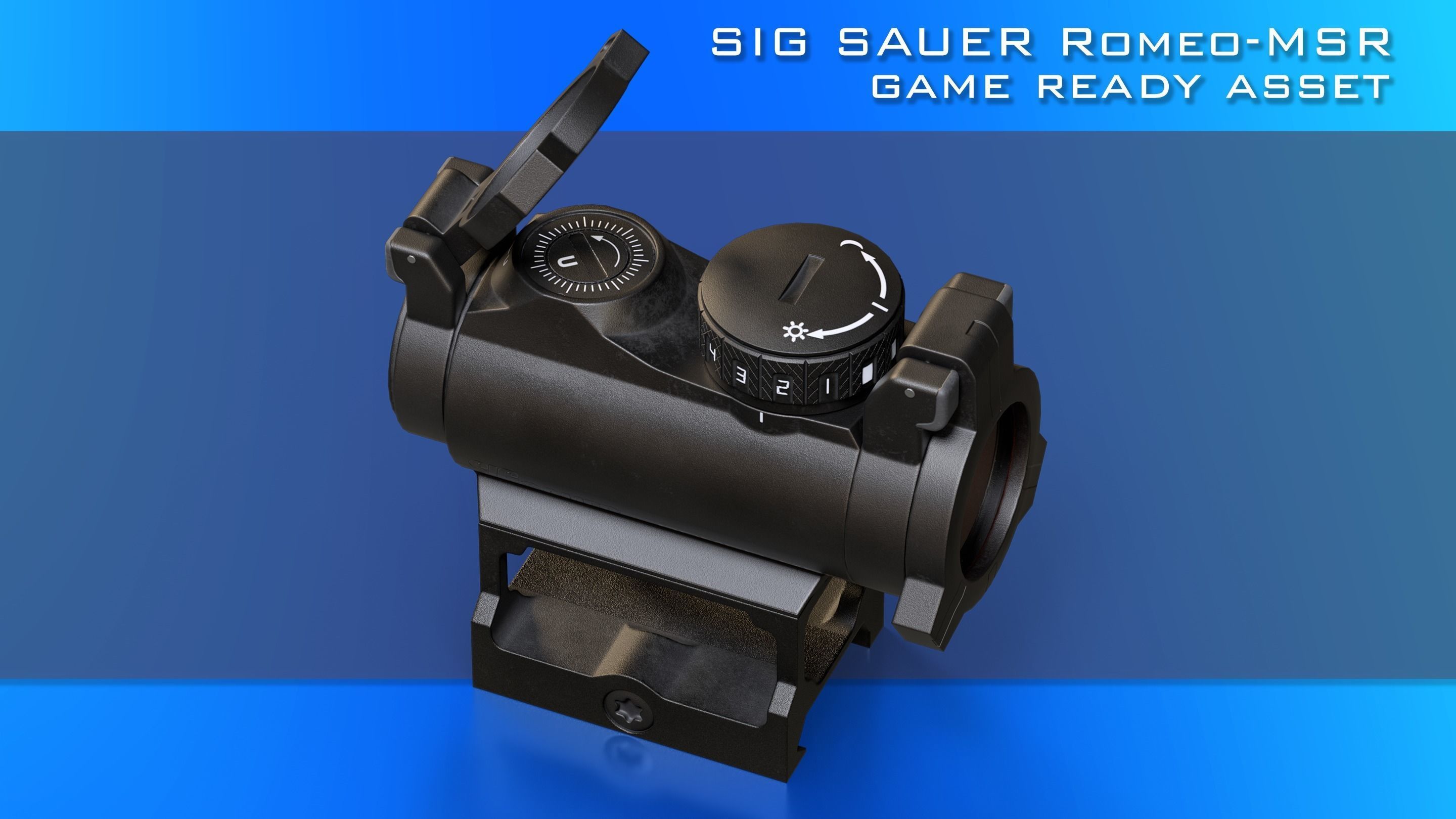 SIG Sauer ROMEO-MSR Sight Low-poly 3D model_3