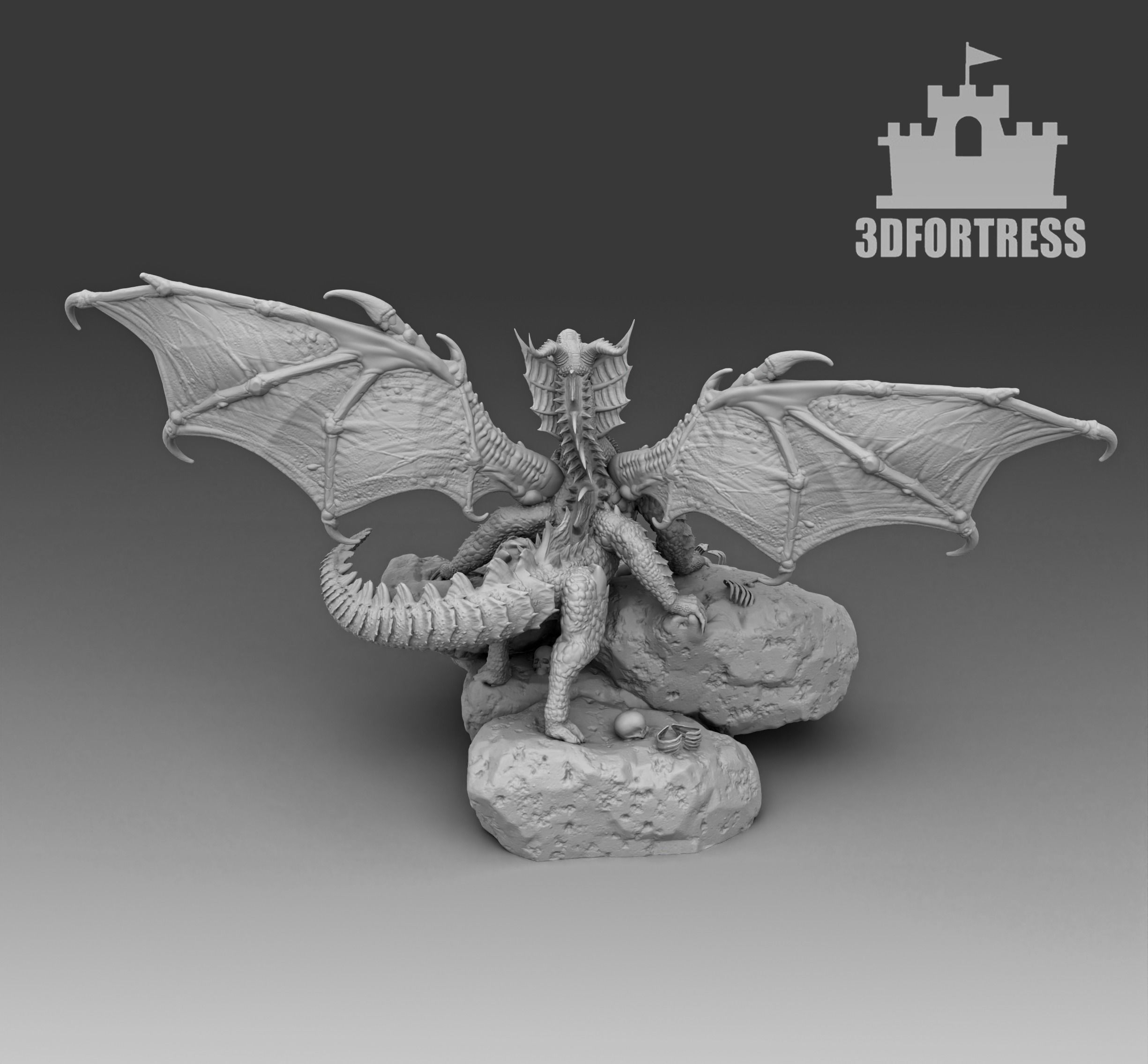 The bloodthirsty dragon 3D print model_1