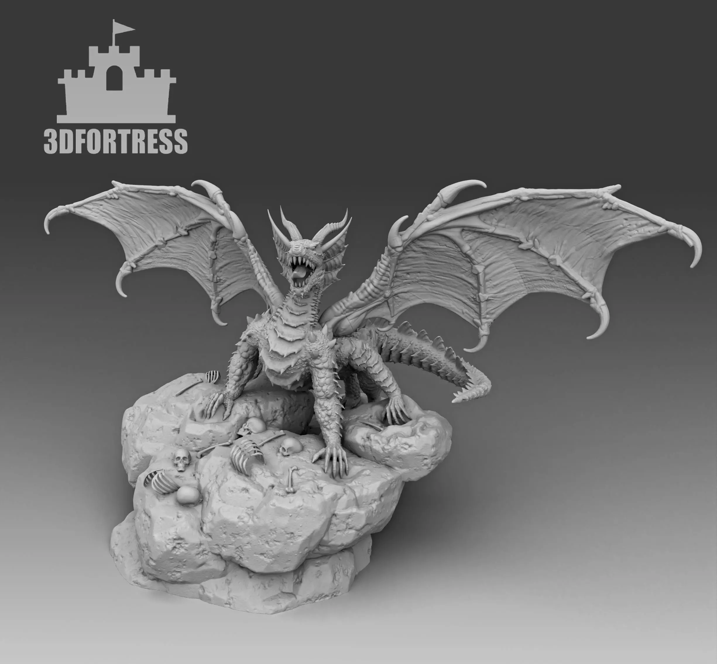 The bloodthirsty dragon 3D print model_0