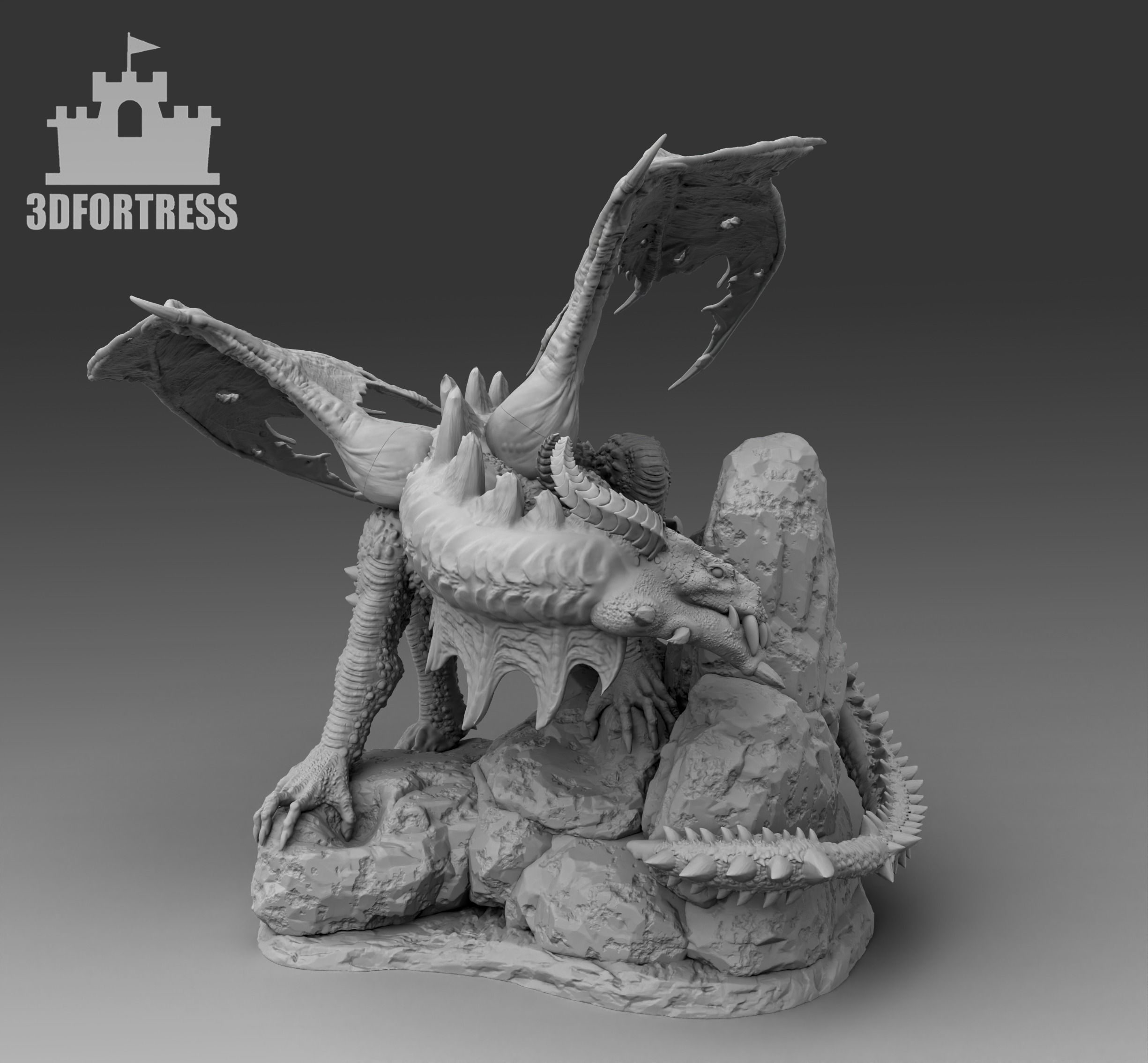 The Beaten Dragon 3D print model_2