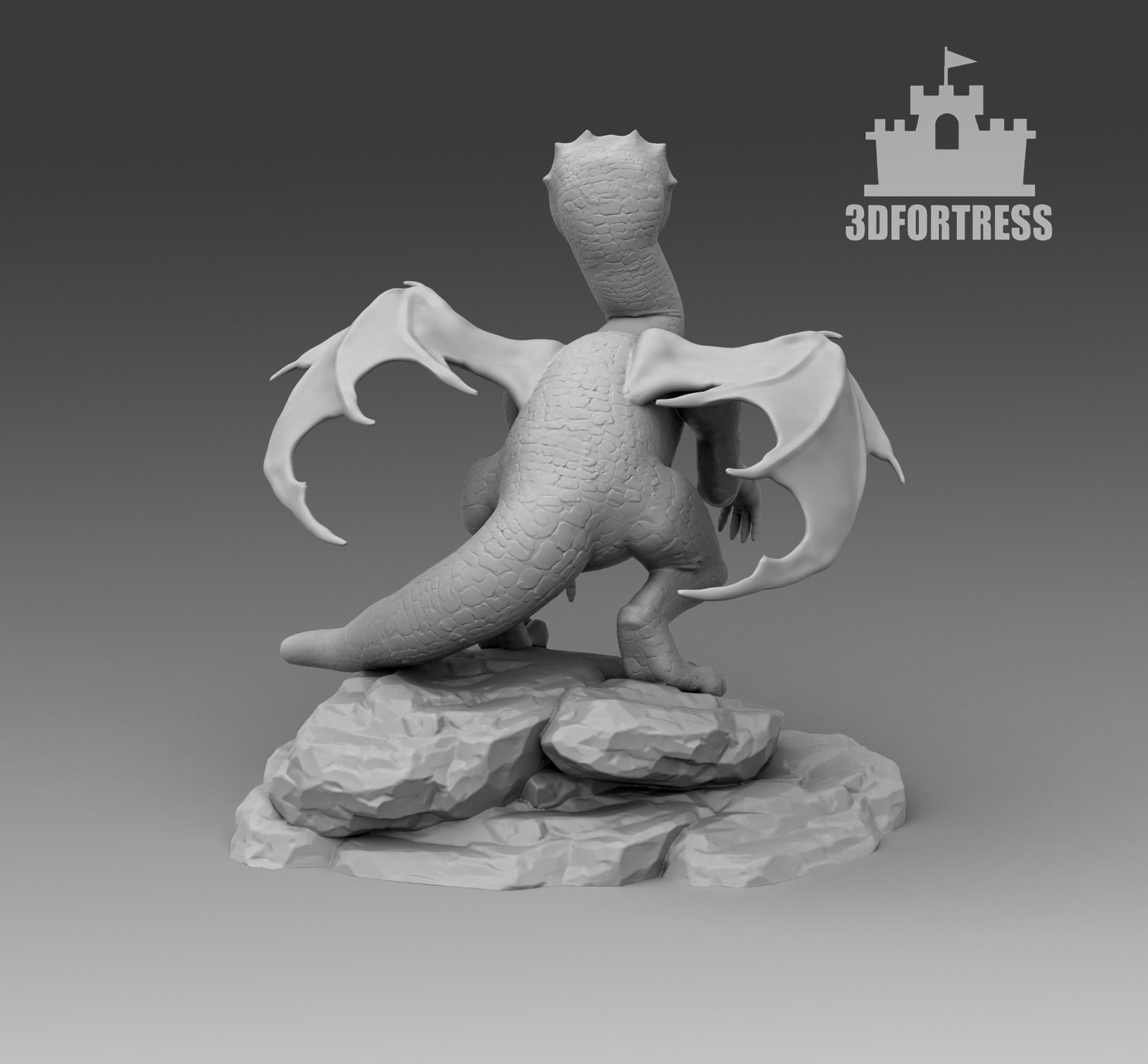 Dragon lizard 3D print model_2