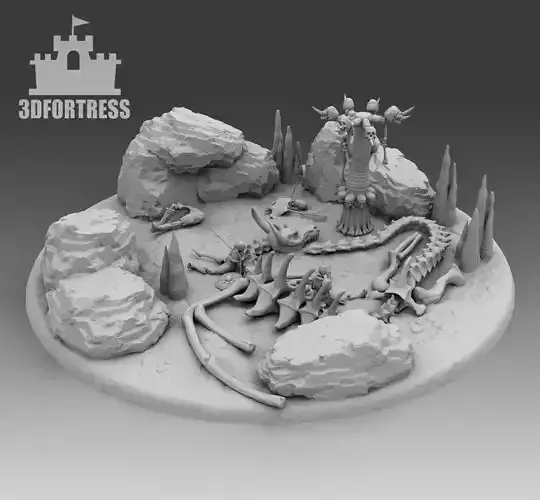 Dragon Cemetery 3D print model