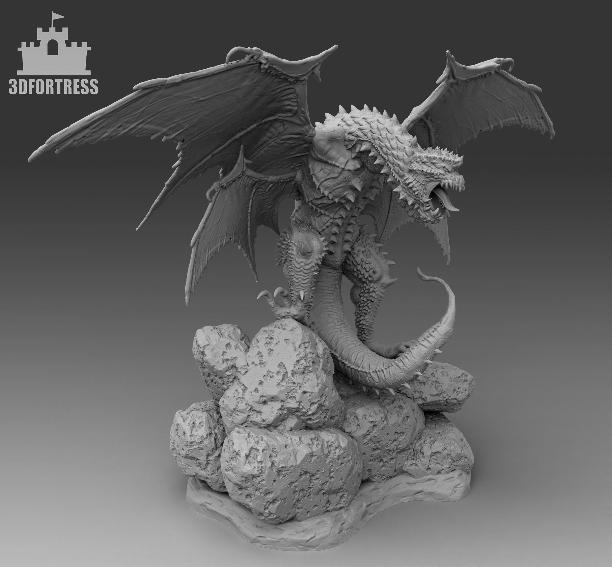 Battle Dragon 3D print model_2