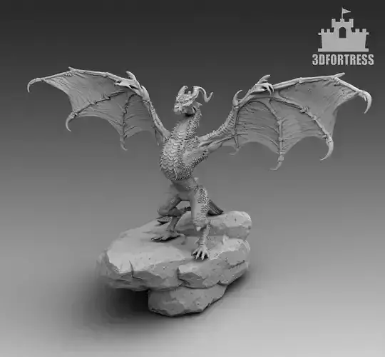 Armored dragon 3D print model