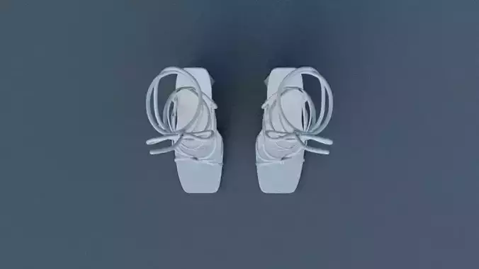 3D low poly girl sandal 