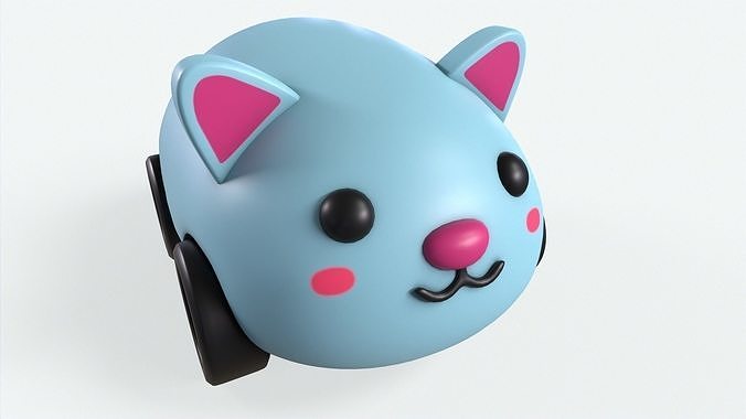 Cartoon Rabbit Car Cute Low-poly 3D model 5