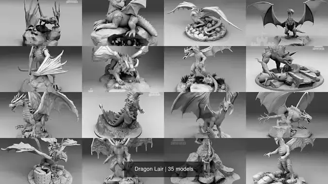 Dragon Lair 3D Model Collection