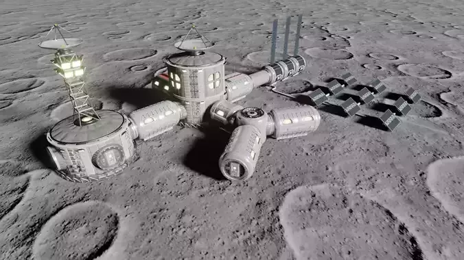 Lunar base kitbash