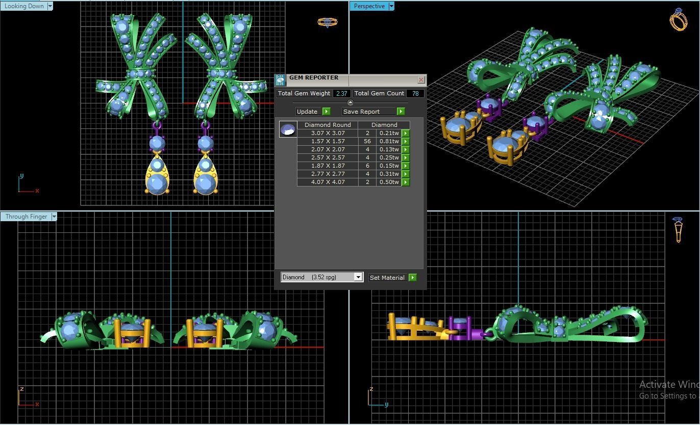 earring 3D print model_1