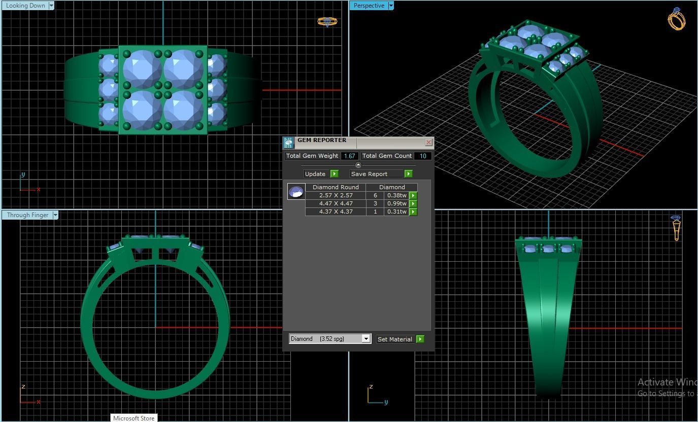 Rings 3D print model_1