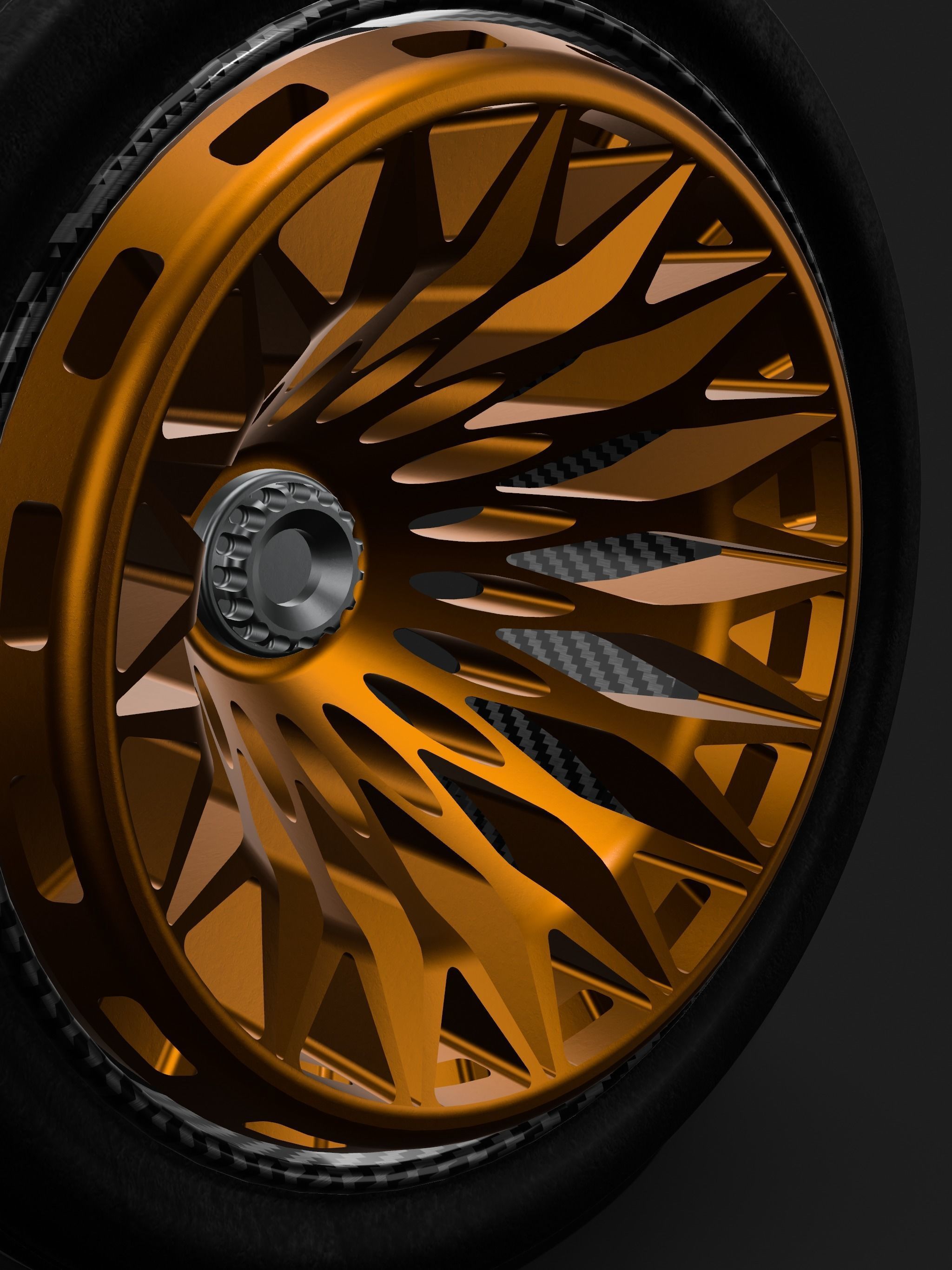 20inch VORTEX concave wheels N tires 2 offsets 3D print model_2