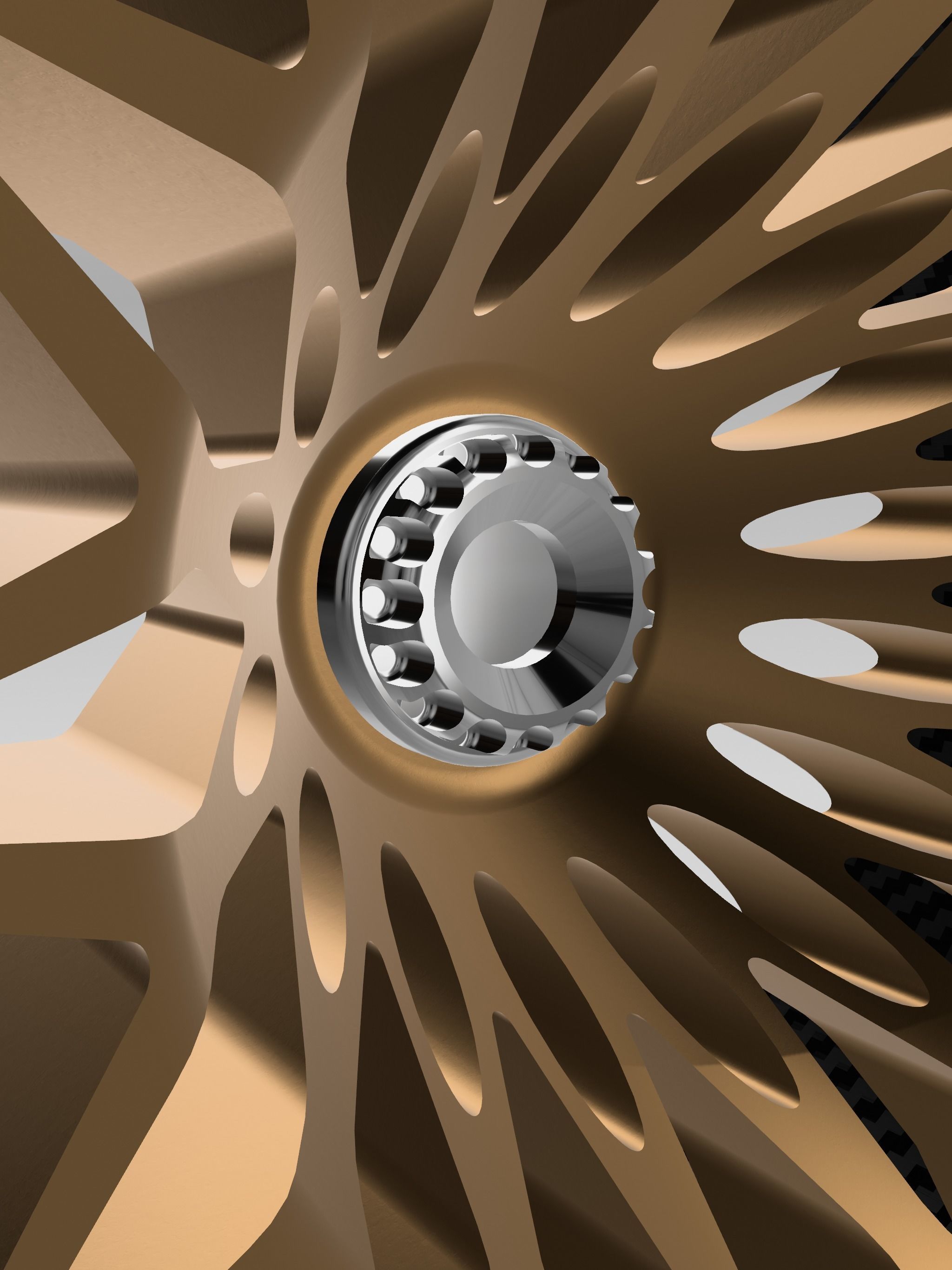 20inch VORTEX concave wheels N tires 2 offsets 3D print model_8