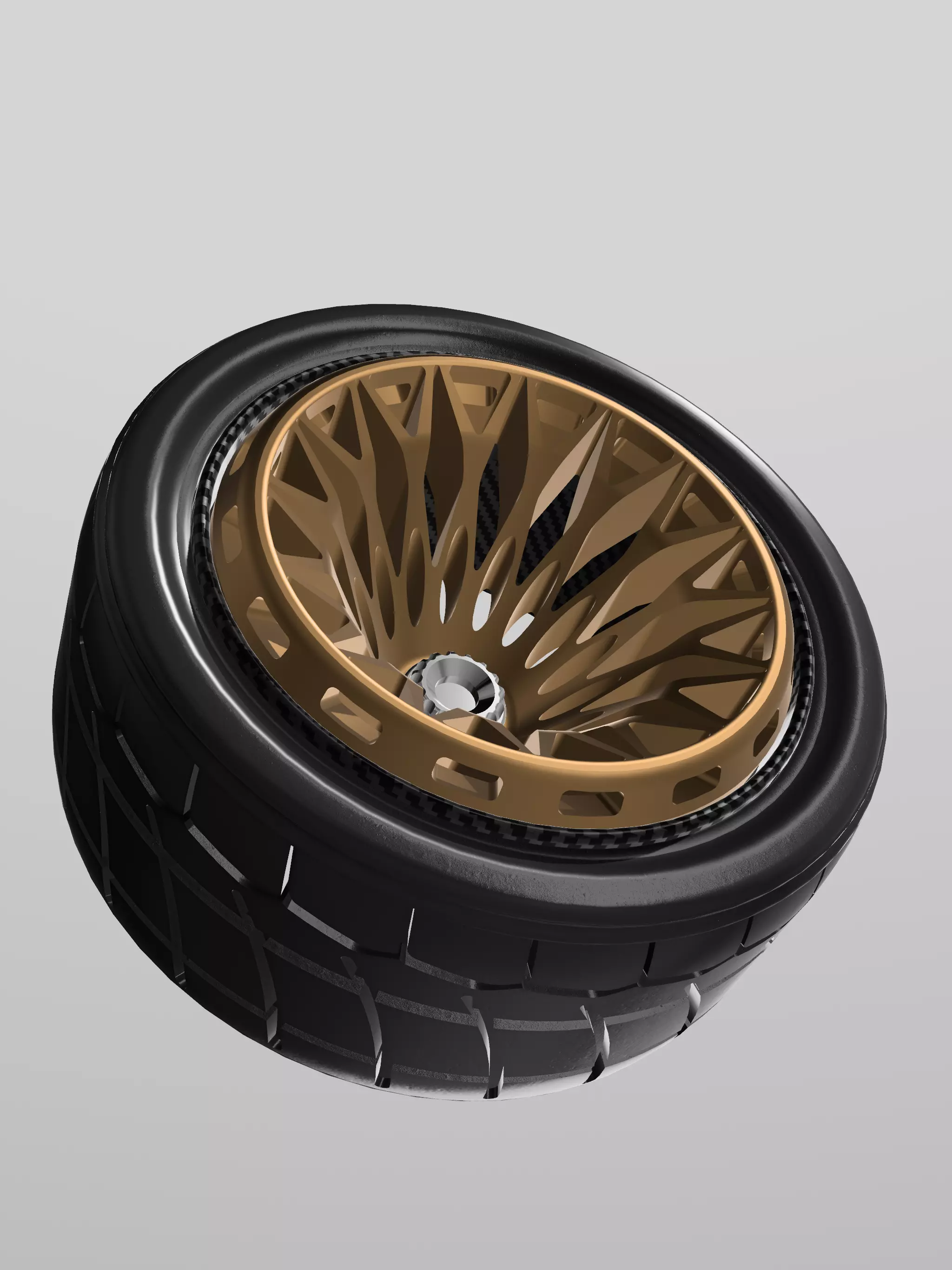 20inch VORTEX concave wheels N tires 2 offsets 3D print model_0