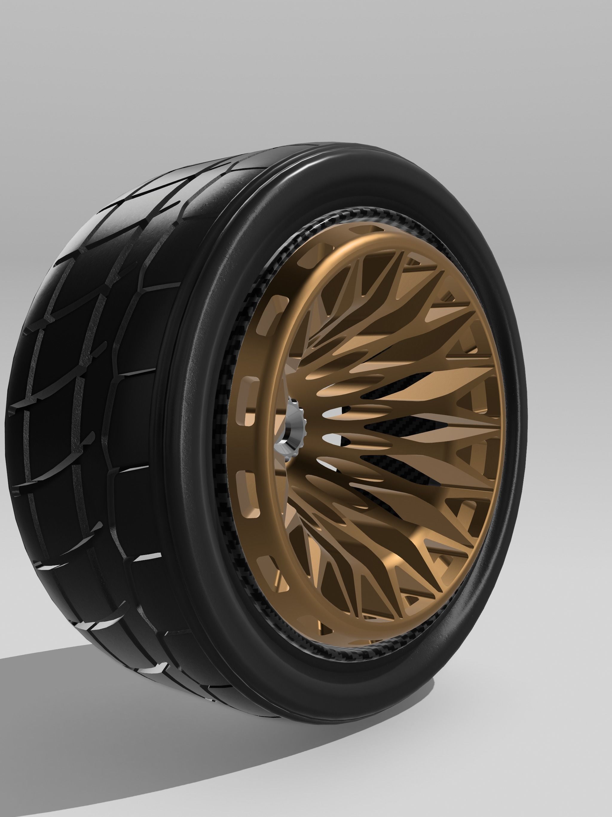 20inch VORTEX concave wheels N tires 2 offsets 3D print model_5