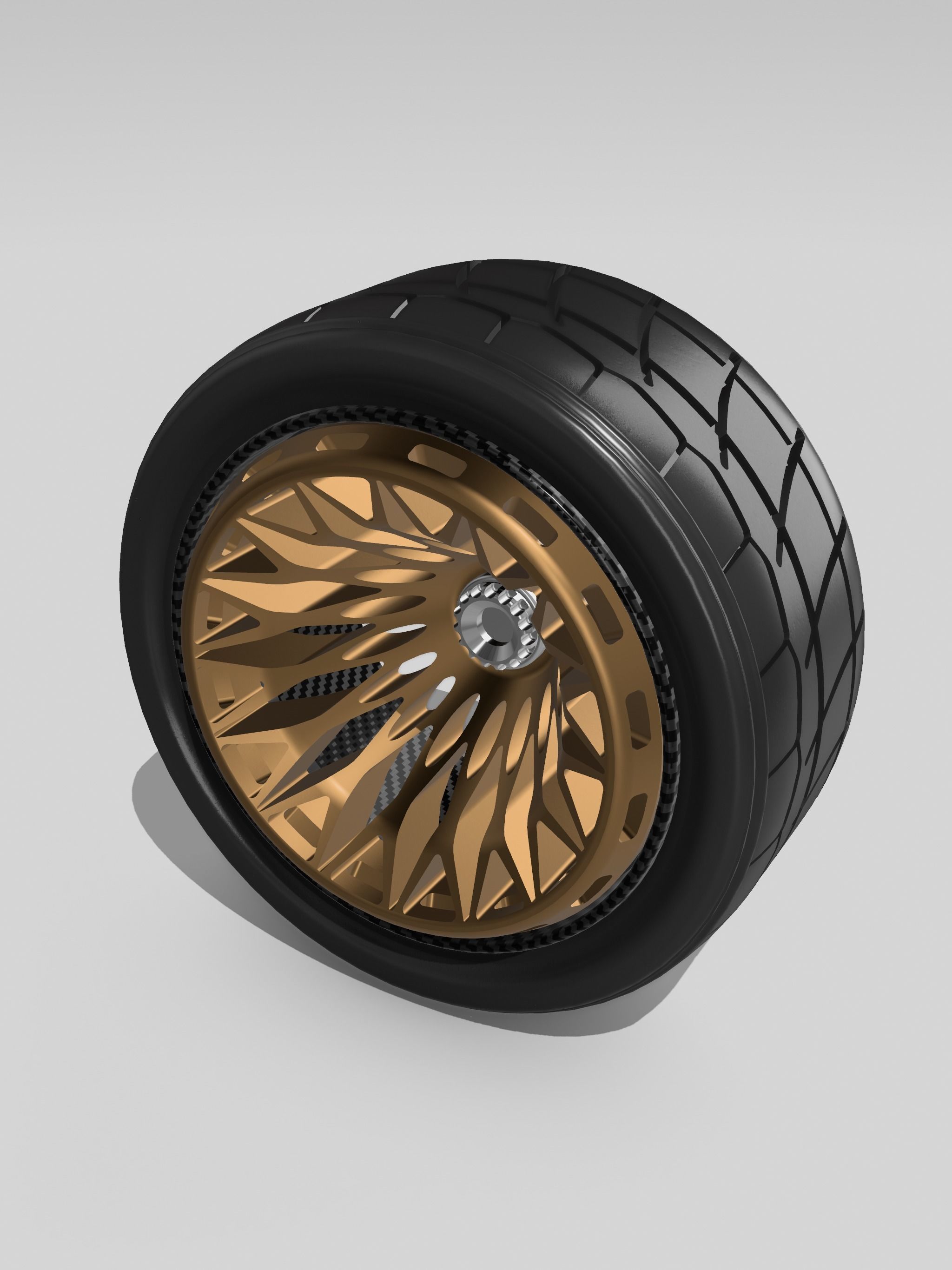 20inch VORTEX concave wheels N tires 2 offsets 3D print model_4