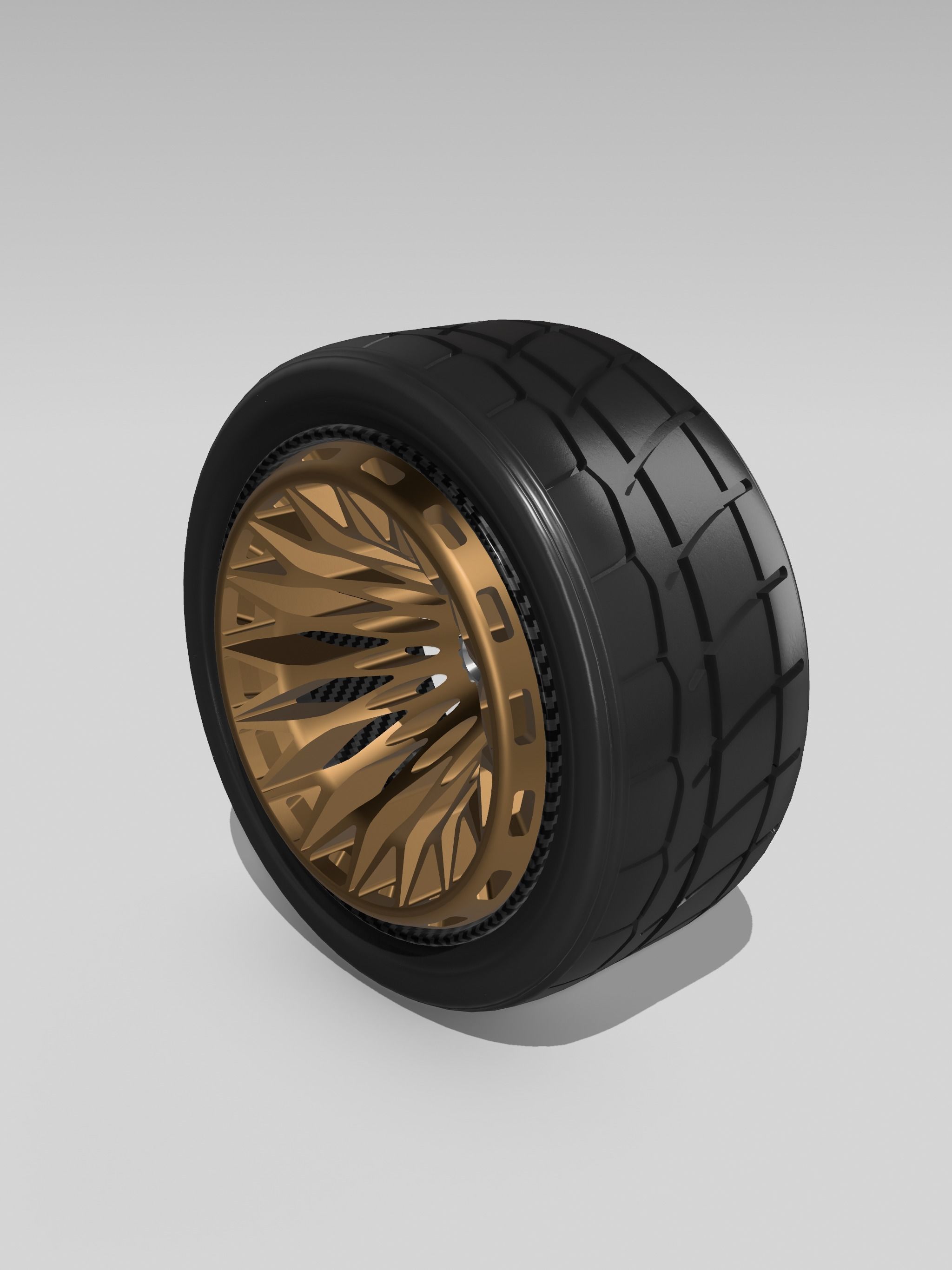 20inch VORTEX concave wheels N tires 2 offsets 3D print model_6