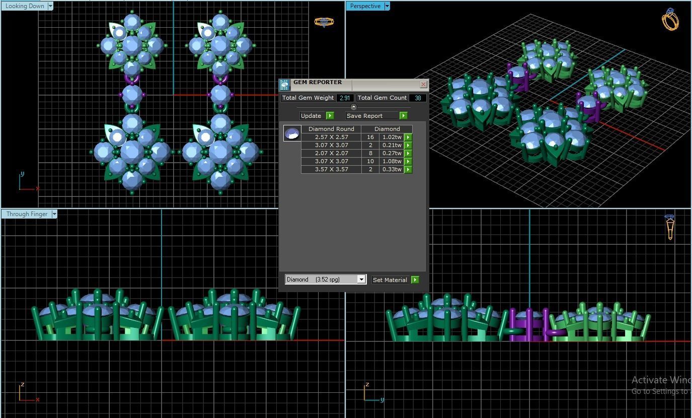 Earring 3D print model_1